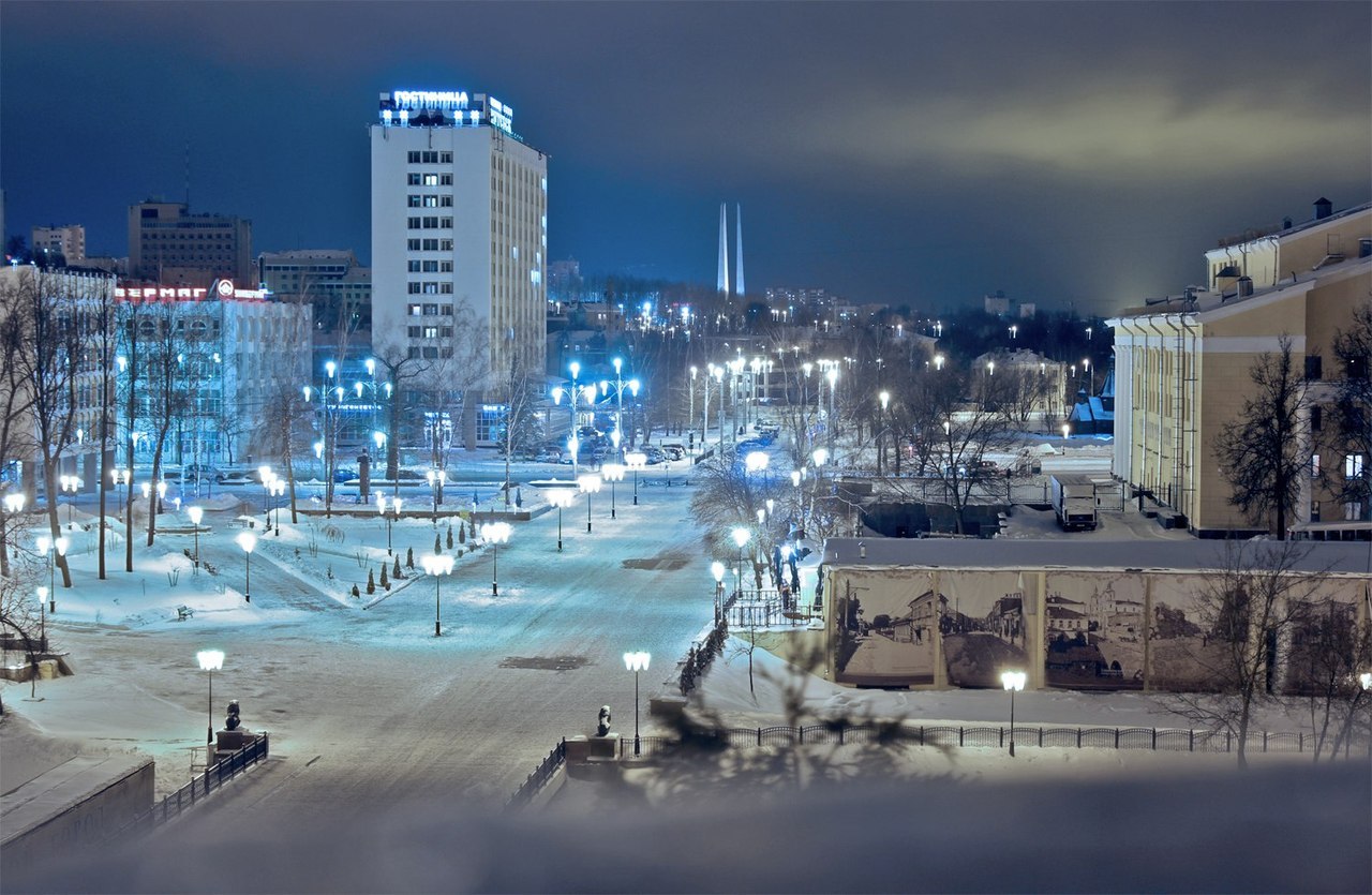 Ночной зимний Витебск